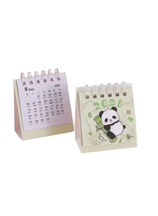 4pcs Panda Design Monthly Desk Calendar 2026 Student Planner Check In Ornament Holiday Gift Stationery Teacher Party Favors Back To School Desktop Decor Random Style - Image 5