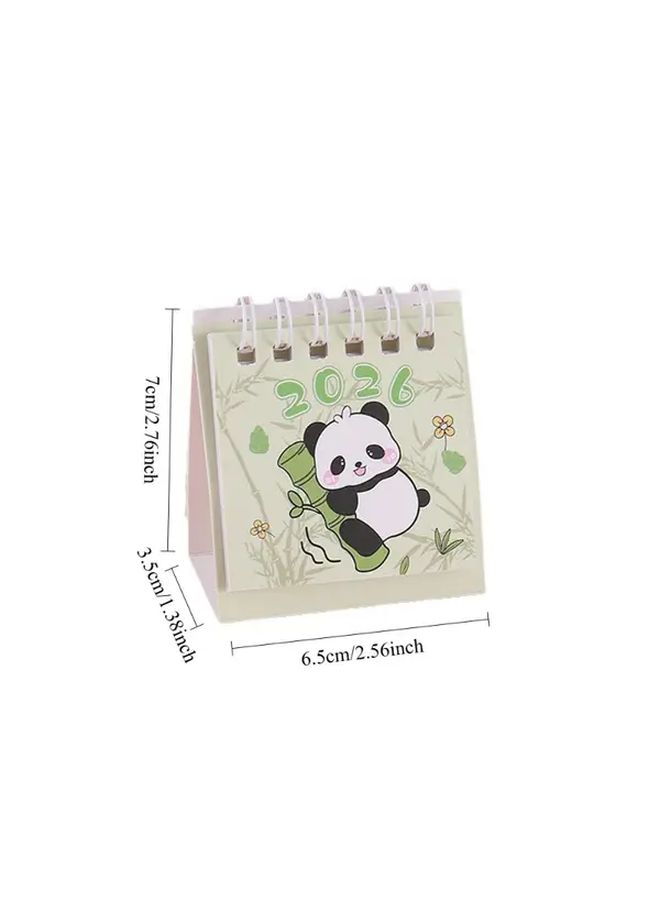 4pcs Panda Design Monthly Desk Calendar 2026 Student Planner Check In Ornament Holiday Gift Stationery Teacher Party Favors Back To School Desktop Decor Random Style - Image 1