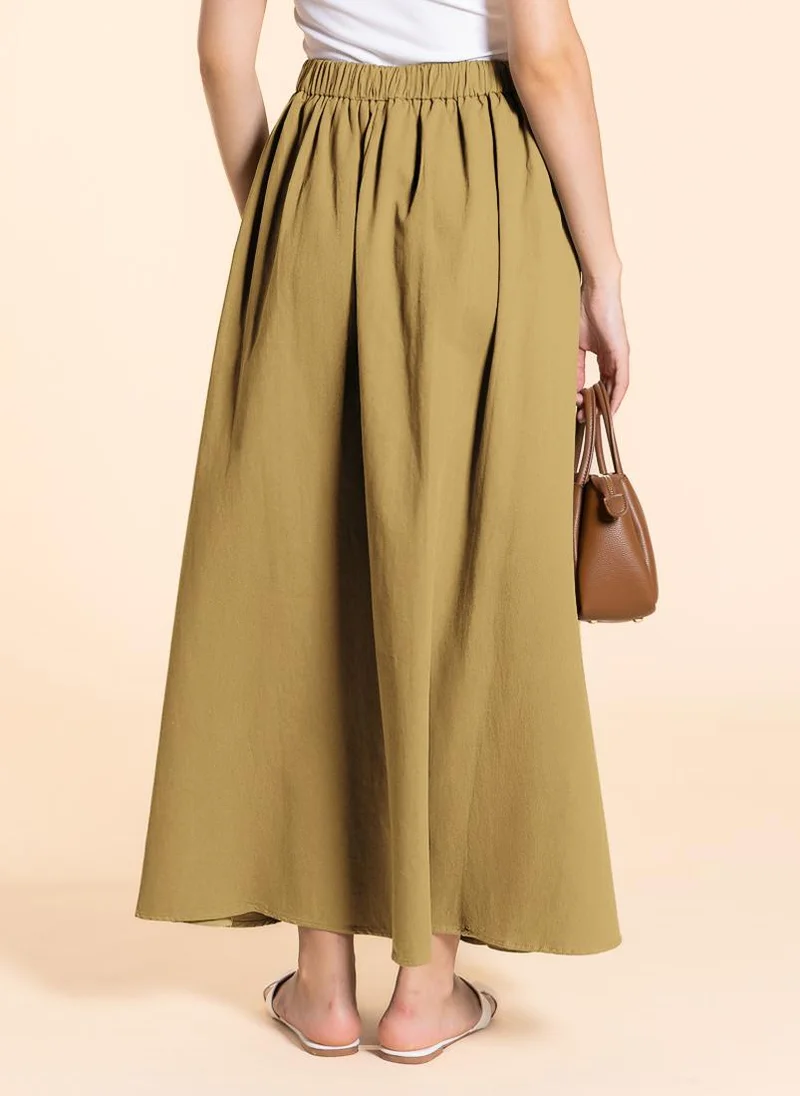 SHAPES MAXI A-LINE COTTON SKIRT