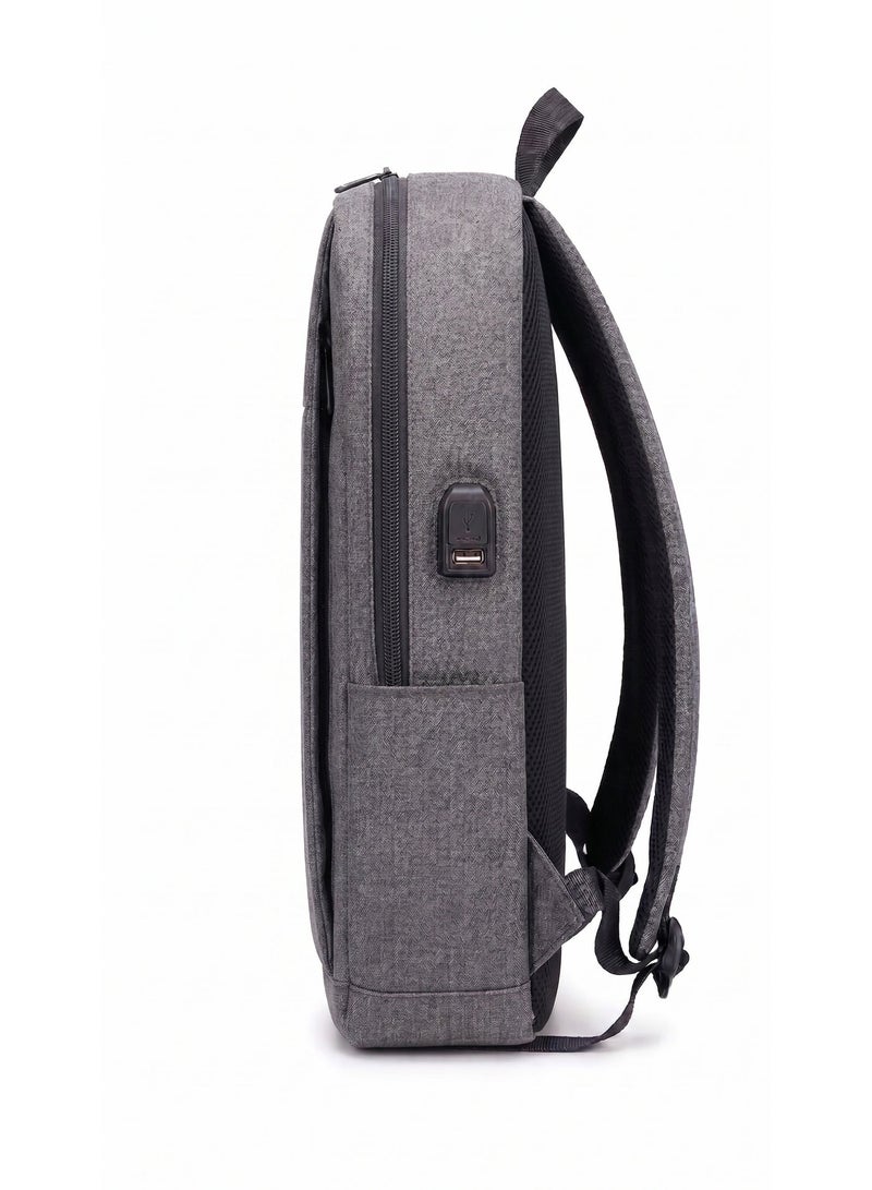 حقيبة ظهر نحيفة للابتوب COUGAR-EGY S40، تناسب 15.6 بوصة، مع منفذ شحن USB، رمادي - Image 2