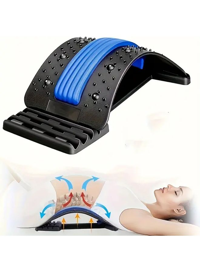 Pink Adjustable Back Stretcher Ergonomic Lumbar Support for Posture Correction - Image 1