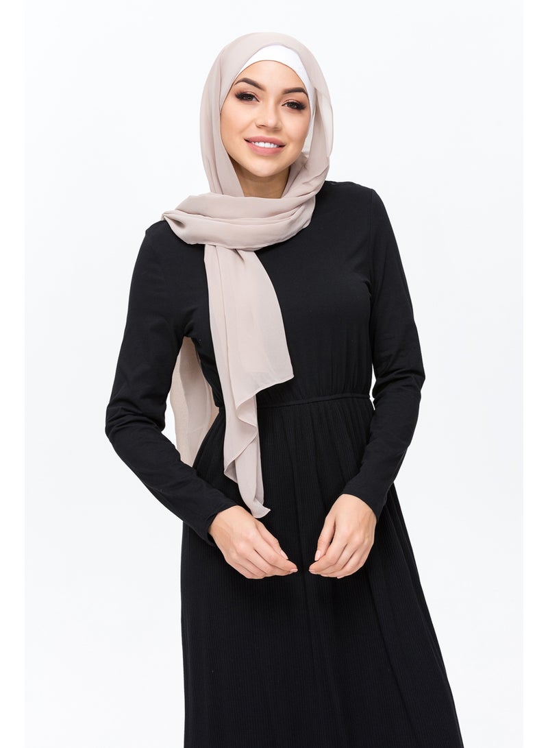 حجاب هاوس فستان حجاب أسود أساسي - Image 3