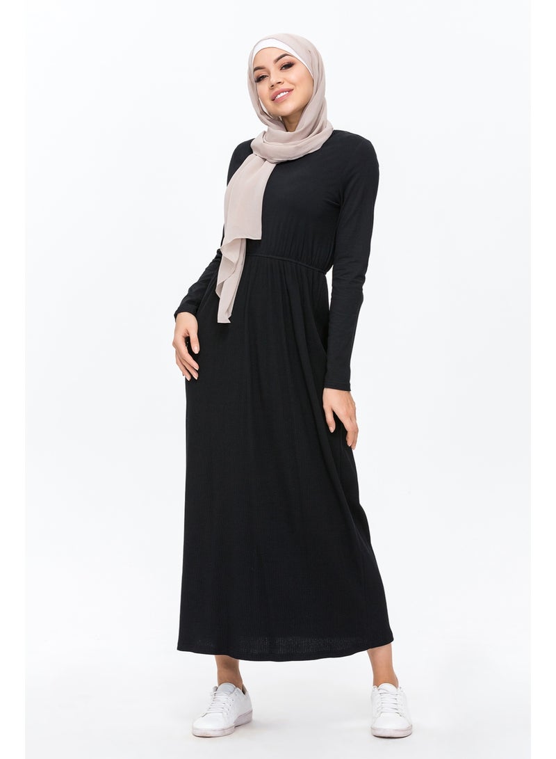 حجاب هاوس فستان حجاب أسود أساسي - Image 1