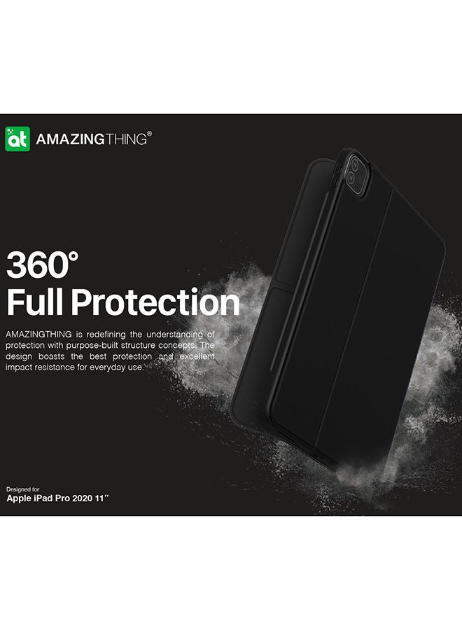 Evolution Folio Smart Case Cover For Apple iPad Pro 11-Inch (2020) Black - Image 3