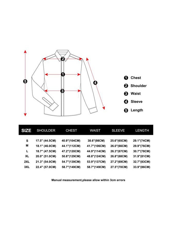 DiBanGu Christmas Shirts for Men Shiny Holiday Button Down Dress Shirts Xmas Festive Long Sleeve Shirt for Vacation Party, Red and Gold, L - Image 4