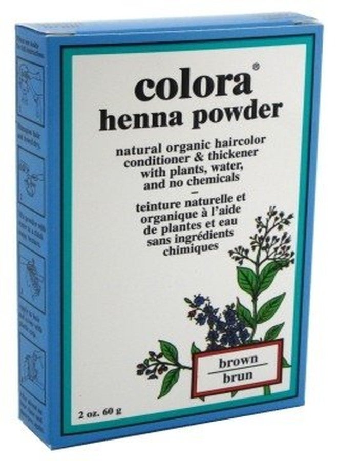 Colora Henna Powder Hair Color Brown 2 Ounce (59ml) (6 Pack)