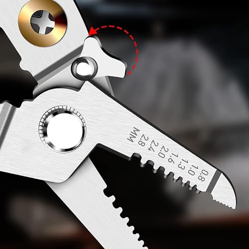 ELMVIA Multifunction Stainless Steel Wire Stripper/Wire Crimping Tool, Wire Cutter, Wire Crimper, Cable Stripper, Wiring Tools and Multi-Function Hand Tool (Wire Pakkad) - Image 5