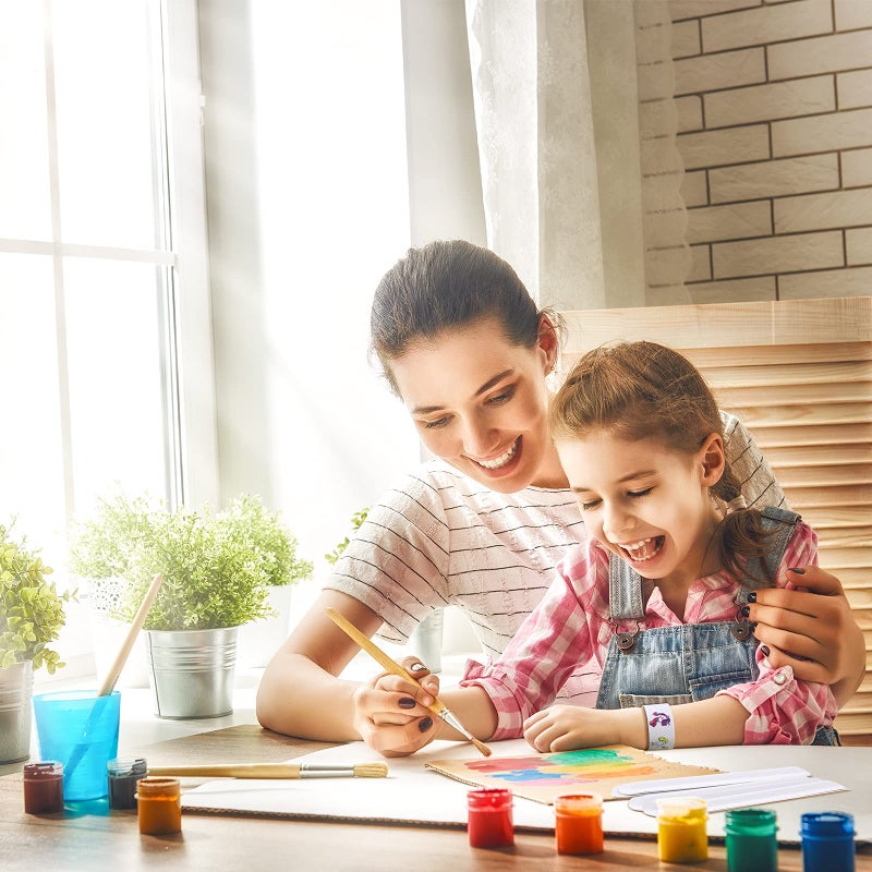 Skylety 24 Pieces White Slap Bracelets DIY Slap Bracelets Blank Slap Bands Plastic Plain Snap Party Bracelets Wristband for Kids Birthday Halloween Christmas Party School Craft Projects - Image 5