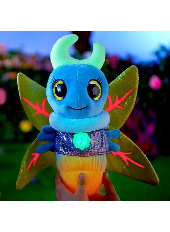 Character Options Glowies Fireflies Nightlight Interactive Plush Toy - Blue Firefly with 3 Lullabies and 2 Soothing Sounds - Image 3