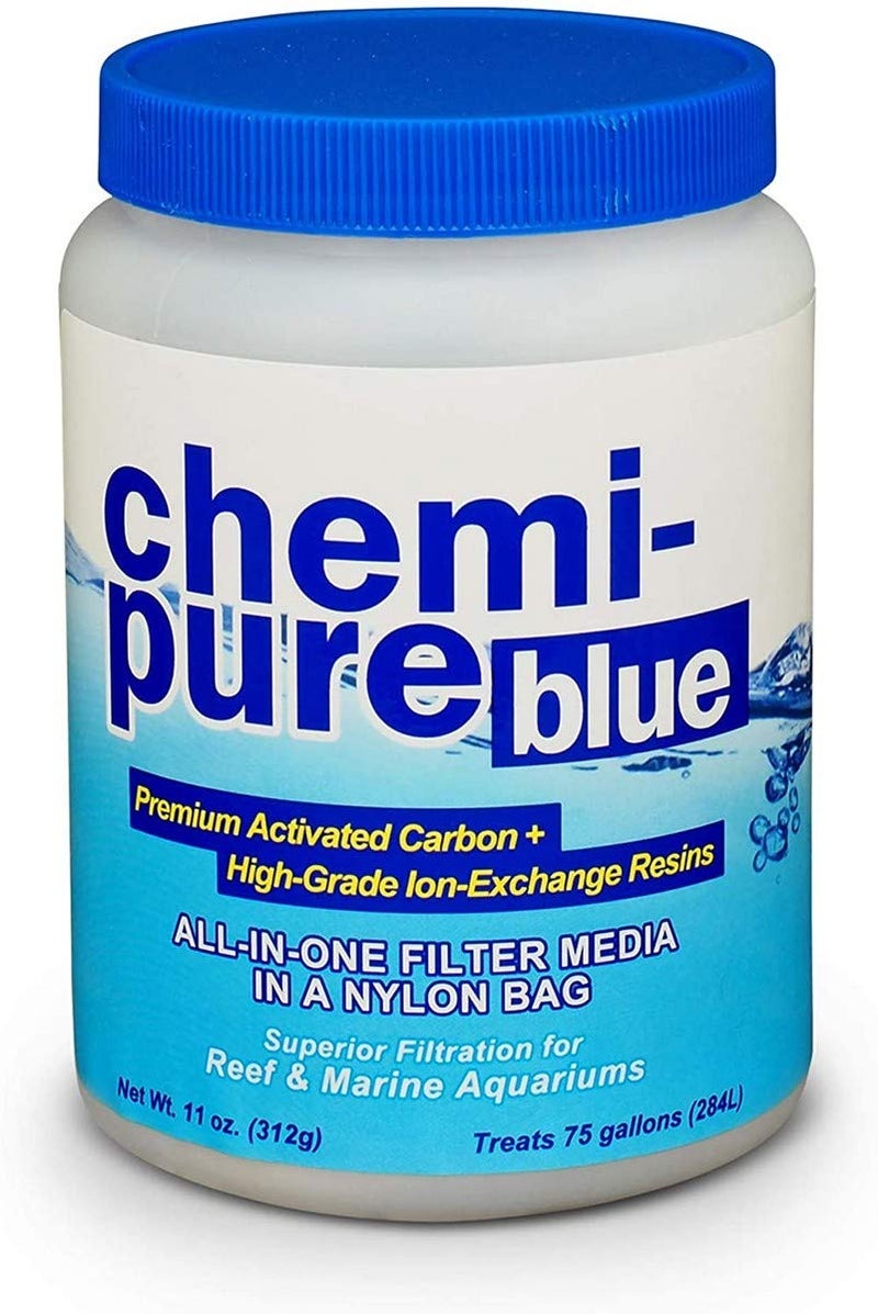 Boyd Enterprises Boyd Chemiâ€‘Pure Blue 11â€¯oz Aquarium Filtration Media Premium Extruded Carbon + Ionâ€‘Exchange Resins in Nylon Bag Clears Toxins, Phosphates & Metals - Image 1