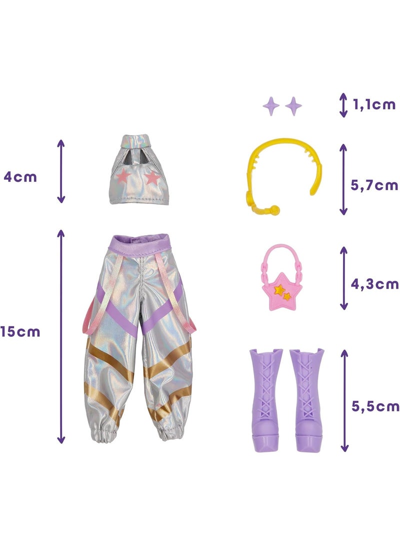 KPop Idol Fashion Doll Mina, Leader And Main Vocalist, Signature Purple Twin-Tail Hair And Shimmering Starlight Style, Includes 3 Themed Accessories That Complete Her Appearance, 3 Years+ - Image 5