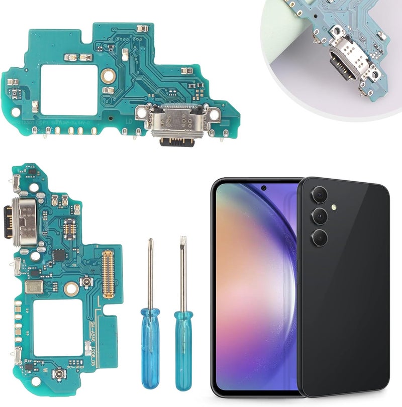 موصل شحن USB لهاتف Samsung Galaxy A54 5G، كابل مرن لمنفذ الشحن بديل لهاتف Galaxy A54 5G A546U، موصل كابل مرن للوحة الإرساء مع أدوات - Image 1