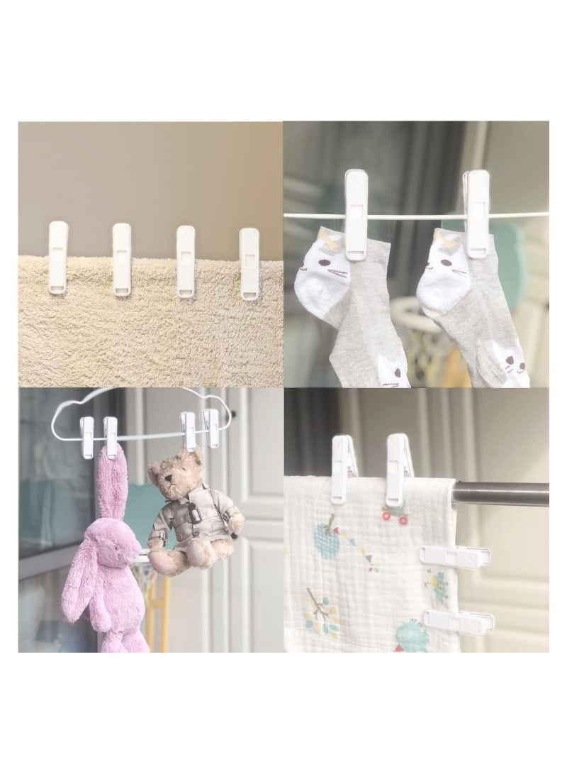 SYOSI 16Pcs Strong Plastic Clothes Pins Clothes Drying Line Pegs Heavy Duty Laundry Clothes Pins Strong Clips Non-Slip Clothes Pegs Chip Clips Hanger Clip Rustless Windproof Heatproof - Image 2