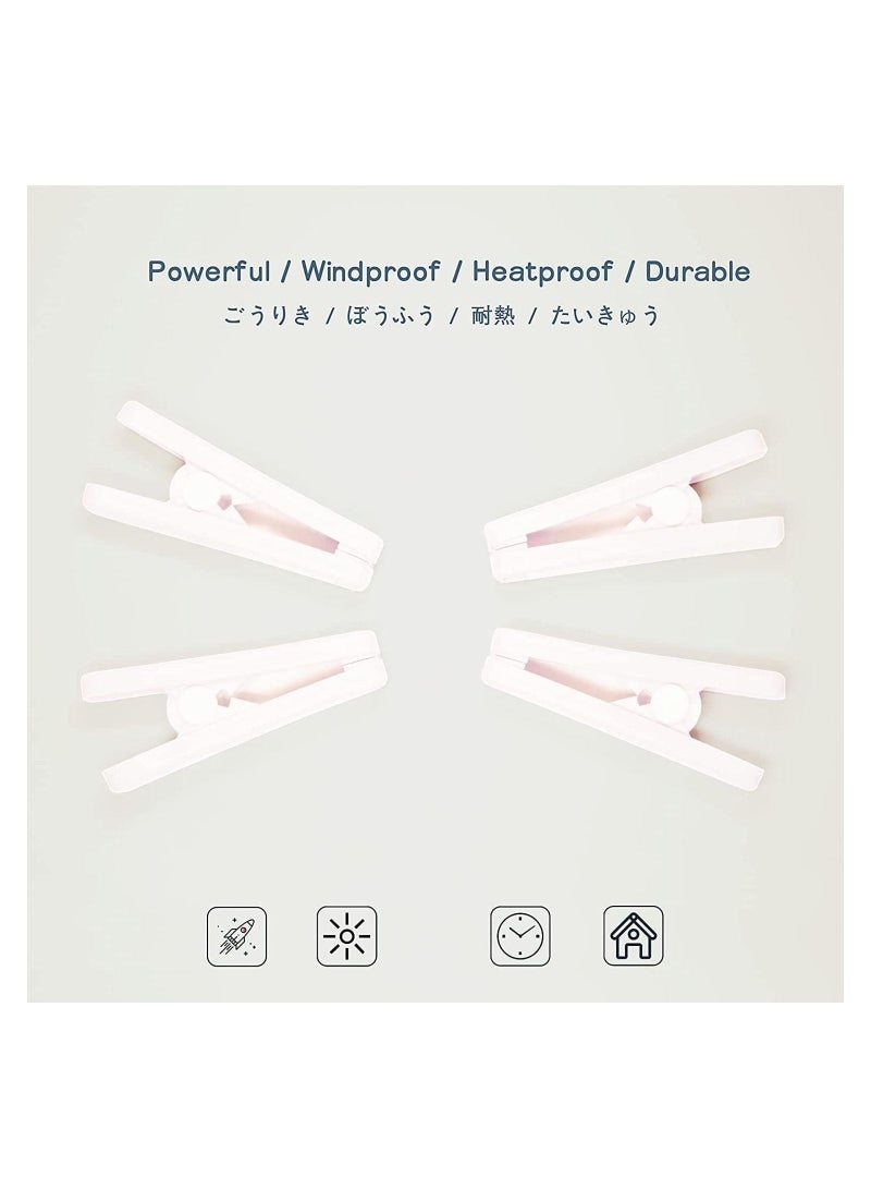 SYOSI 16Pcs Strong Plastic Clothes Pins Clothes Drying Line Pegs Heavy Duty Laundry Clothes Pins Strong Clips Non-Slip Clothes Pegs Chip Clips Hanger Clip Rustless Windproof Heatproof - Image 4