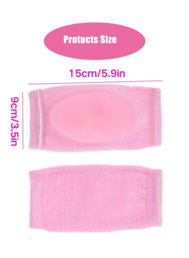 دوغي الكوع ترطيب الأكمام المرفقين غطاء جل الكعب الجوارب المرفقين الأكمام وسادات الكوع للتقشير وتنعيم الترطيب الجاف المتشقق العناية بالبشرة 1 أزواج - Image 2