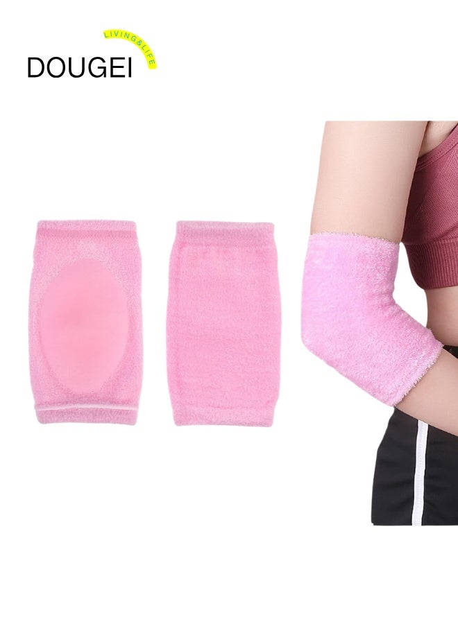 دوغي الكوع ترطيب الأكمام المرفقين غطاء جل الكعب الجوارب المرفقين الأكمام وسادات الكوع للتقشير وتنعيم الترطيب الجاف المتشقق العناية بالبشرة 1 أزواج - Image 1