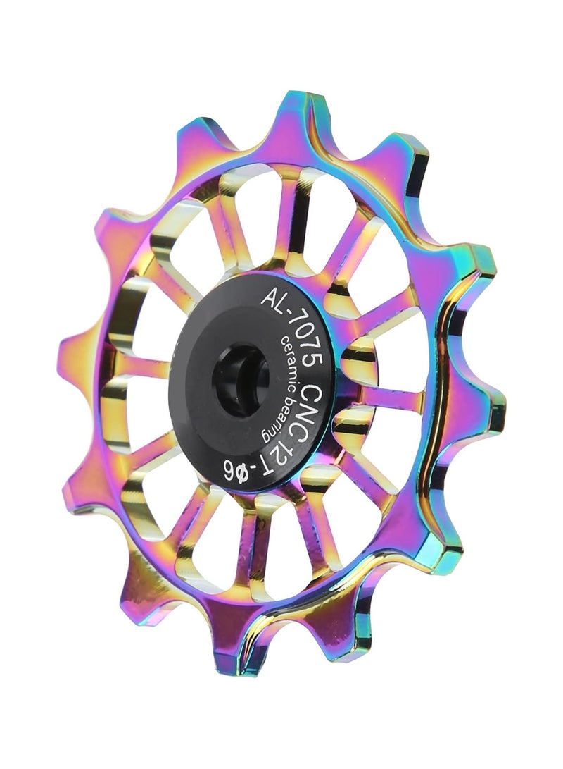 GGOOT Bicycle Derailleur Pulley, Aluminum Alloy Mountain Bike Rear Derailleur Pulley 12T MTB Derailleur Pulley Ceramic Bearing Jockey Wheel Guide Wheel Cycling Accessories - Image 3