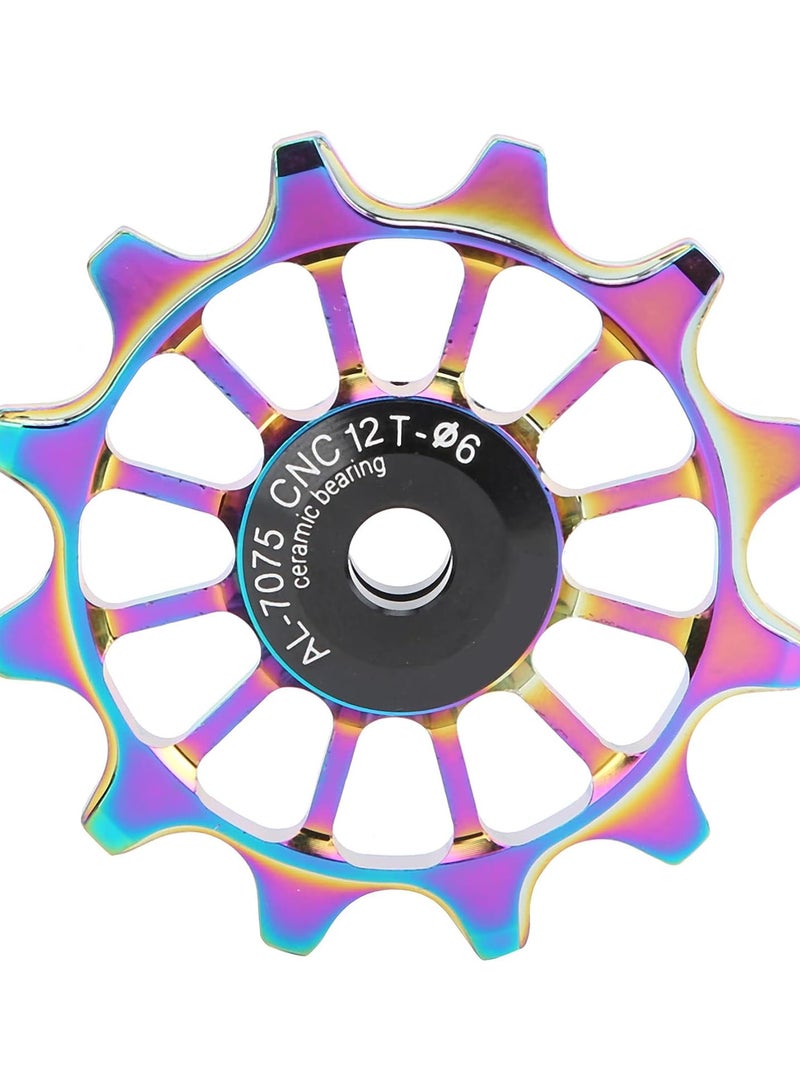 GGOOT Bicycle Derailleur Pulley, Aluminum Alloy Mountain Bike Rear Derailleur Pulley 12T MTB Derailleur Pulley Ceramic Bearing Jockey Wheel Guide Wheel Cycling Accessories - Image 2