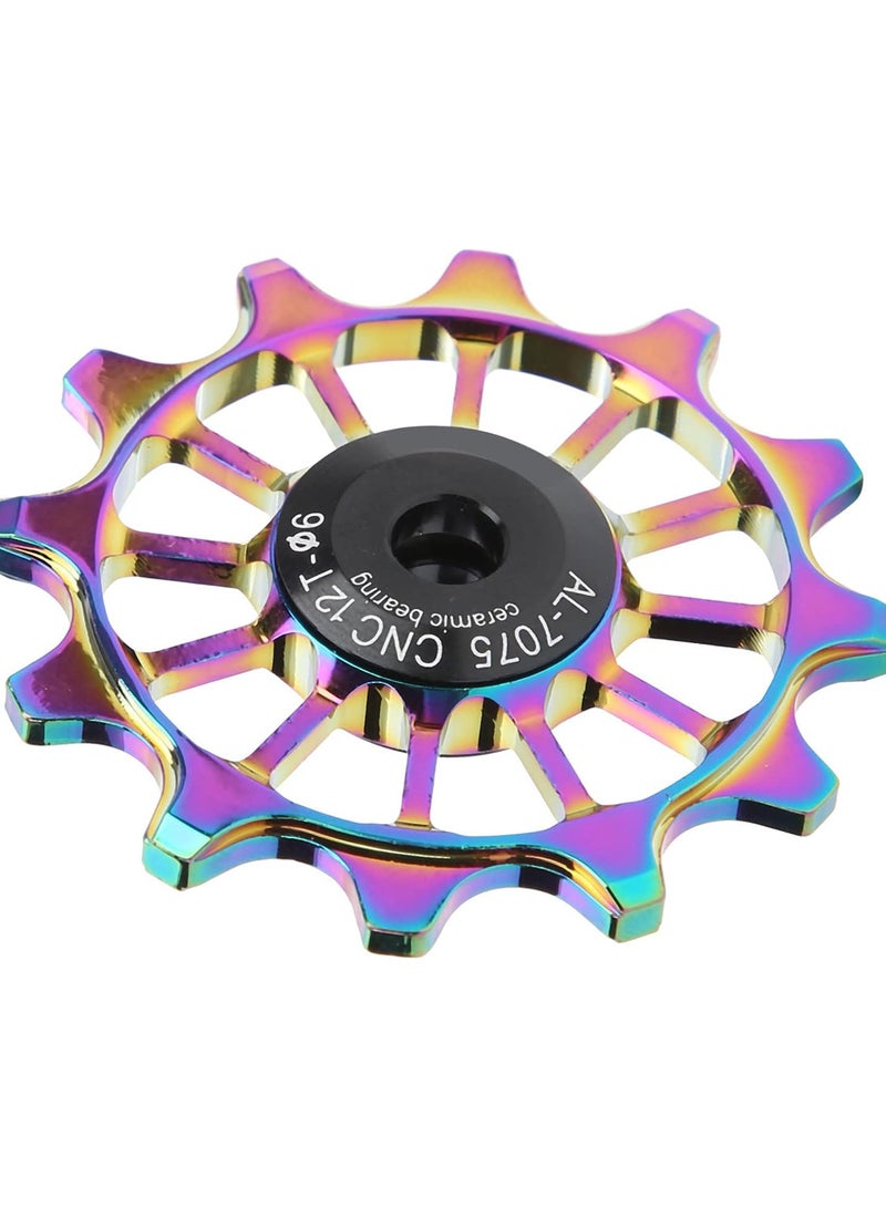 GGOOT Bicycle Derailleur Pulley, Aluminum Alloy Mountain Bike Rear Derailleur Pulley 12T MTB Derailleur Pulley Ceramic Bearing Jockey Wheel Guide Wheel Cycling Accessories - Image 4