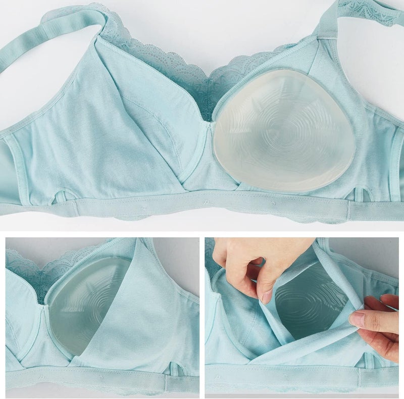 ONEFENG Triangle Silicone Breast Form Mastectomy Prosthesis Concave Bra Enhancer Inserts (1 Piece) - Image 4
