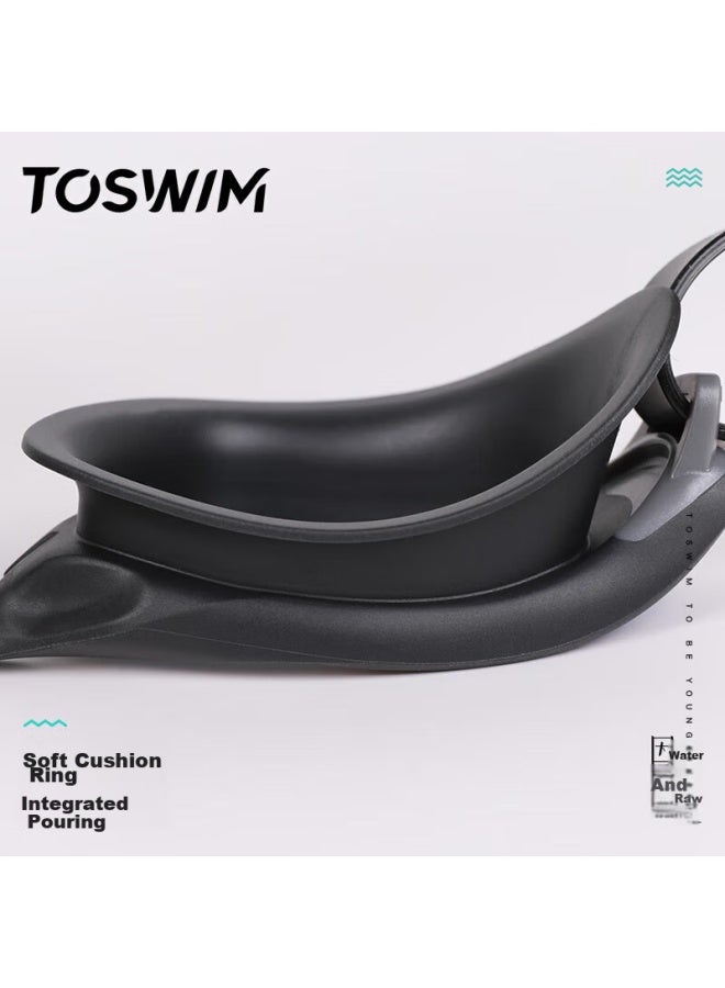 Toswim Large Frame Swimming Goggles For Men And Women, One-piece Nose Bridge, Waterproof Anti-fog High-definition Swimming Gl, Night Phantom - Image 4