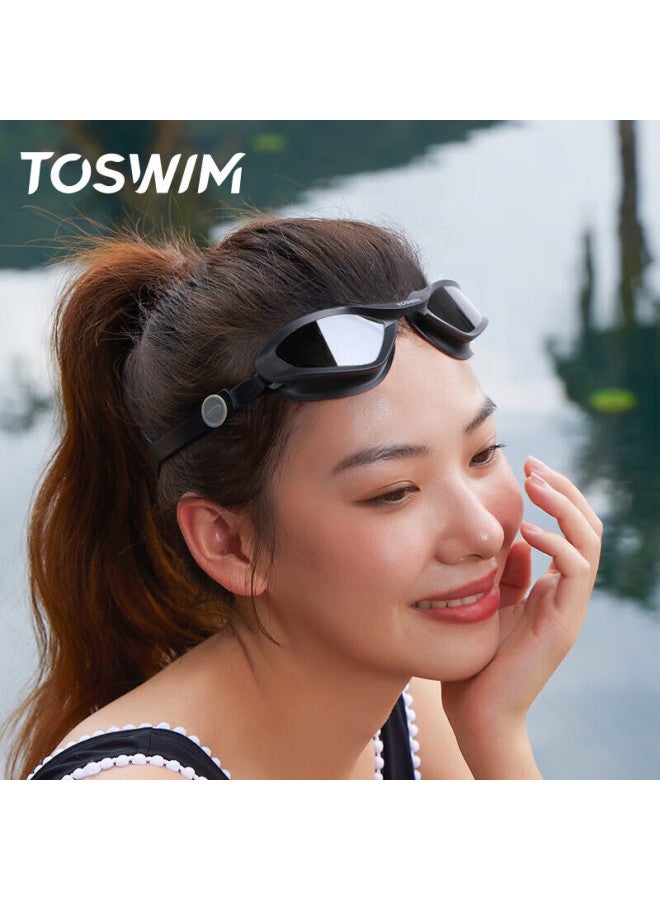 Toswim Large Frame Swimming Goggles For Men And Women, One-piece Nose Bridge, Waterproof Anti-fog High-definition Swimming Gl, Night Phantom - Image 2