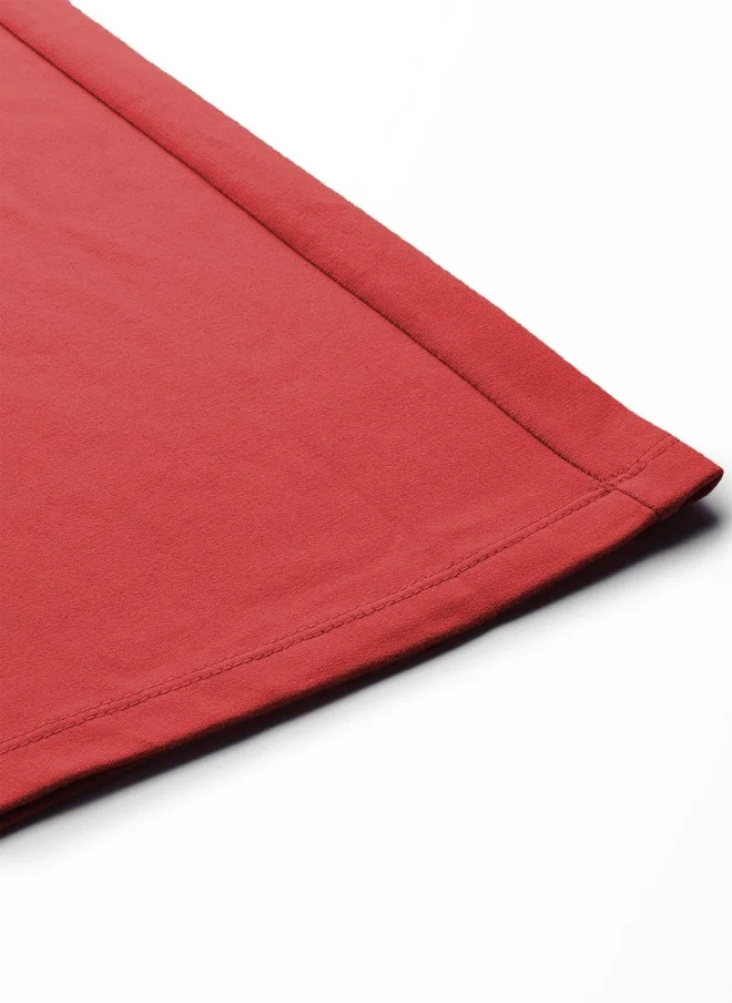 SASSAFRAS Red Regular-Fit Track Pants for Women