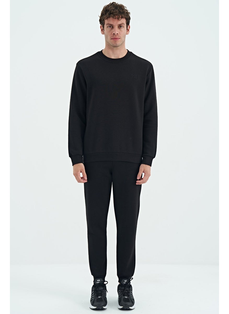 Air Jones - Cesar Black Pocketed Raised Men's Tracksuit Bottom - 84929 - Image 1