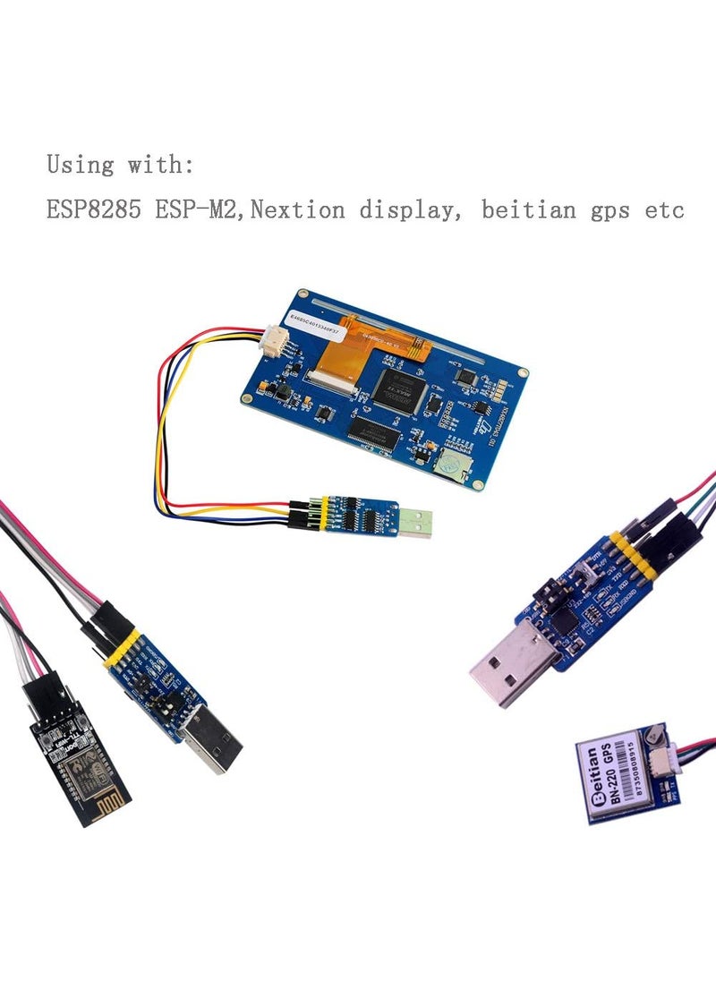 NEXTION NEXTION CP2102 6 in 1 USB to TTL Serial Adapter Module USB to TTL 485 232 TTL to 232 485 RS232 to 485  4P Dupont Cable Jumper Wire Female for N e x t i o n Display  - Image 5