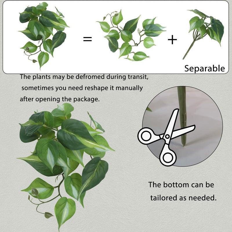 IBWell Fake Reptile Plants for Reptile Terrarium Plants, Reptile Plant DÃ©cor, Turtle Tank Plants with Suction Cup - Image 3