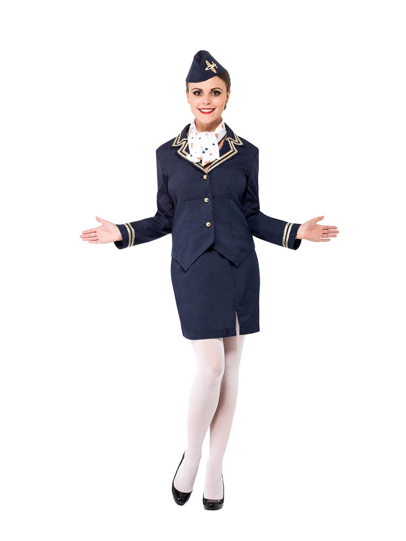 Smiffys Womens Airways Attendant Costume, Blue, M - US Size 10-12,43878M - Image 2