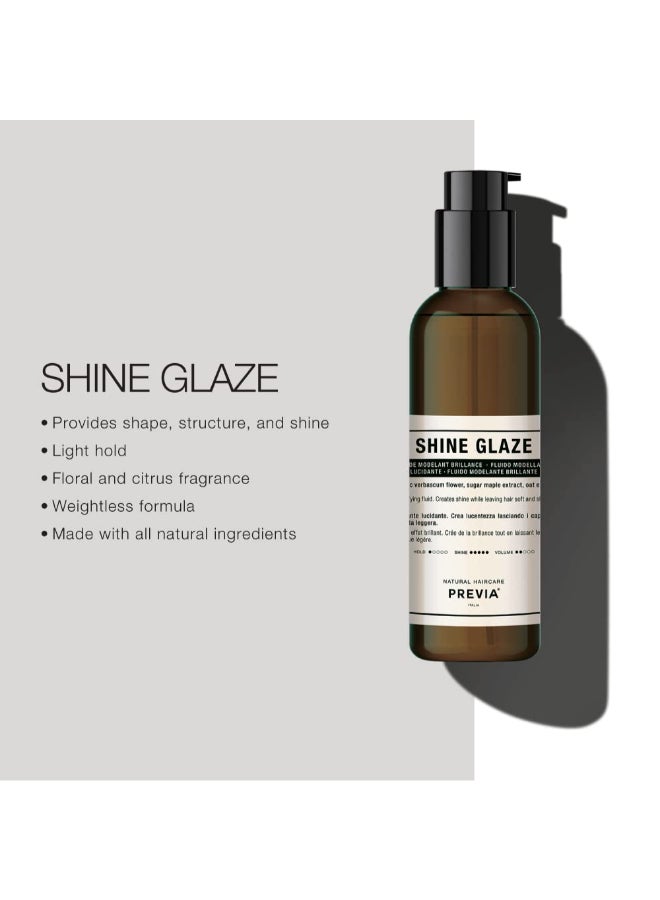 PREVIA Shine Glaze Glossifying Styling Hair Serum for Dull Hair with Light Hold Hydrating Formula Boosts Shine and Volume Vegan Natural Ingredients Sulfate Paraben Free 67 oz - Image 4