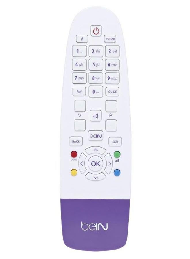 bein Sports Receiver TV Remote Control White/Purple - Image 1