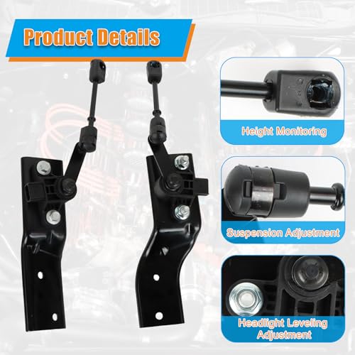 FIWARY Air Suspension Ride Height Sensor Set 8L1Z5A967A 8L1Z5A967B for Ford Expedition Lincoln Navigator 2007-2014 Direct Replacement Durable - Image 3