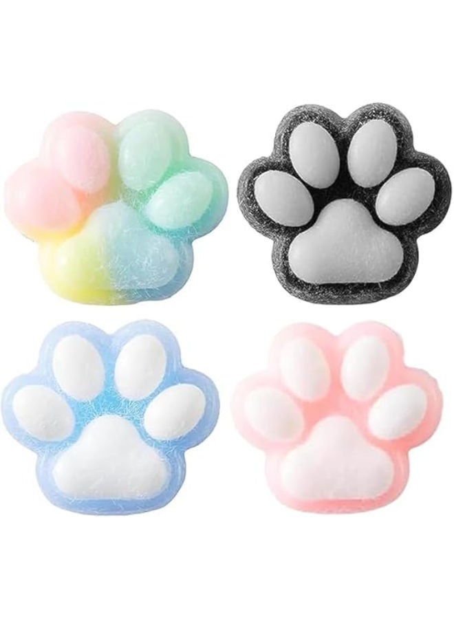 4Pcs Taba Squishy, Cat Paw Squishy, Taba Squishy Paw, Funny Novelty Cute Animals Stress Relieving Fidget Toy