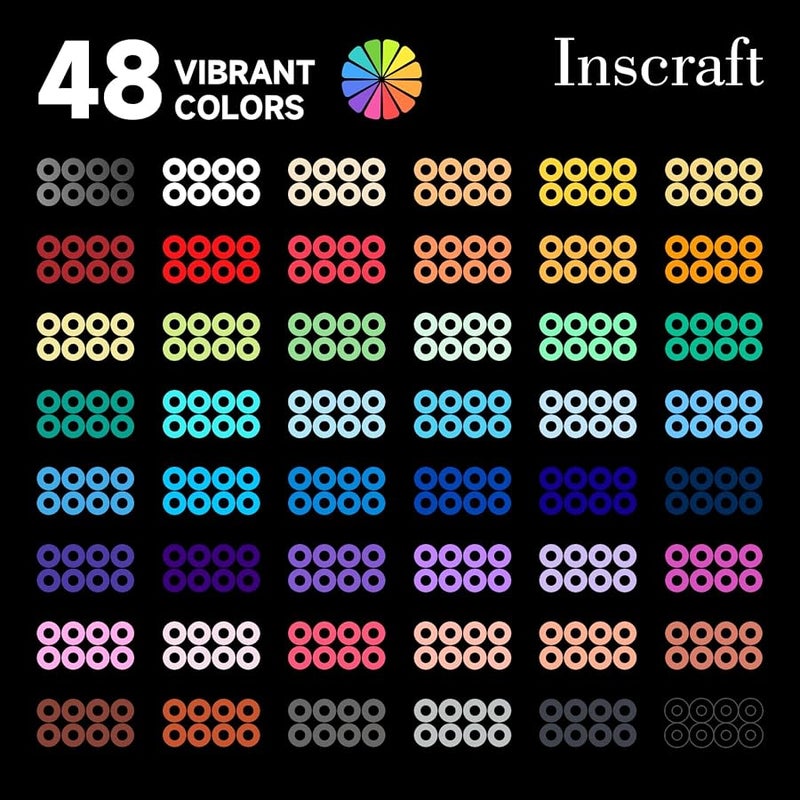 Inscraft إنسكرافت طقم خرز مصهر صغير مكونة من 28,000 خرزة مقاس 2.6 ملم، 48 لون مع 7 ألواح ربط، 15 ملاقط، 2 ملاقط ورق، خرز مصهر قابل للانصهار بالمكواة، خرزات من الحديد، خرزات حرفية بكميات كبيرة - Image 3