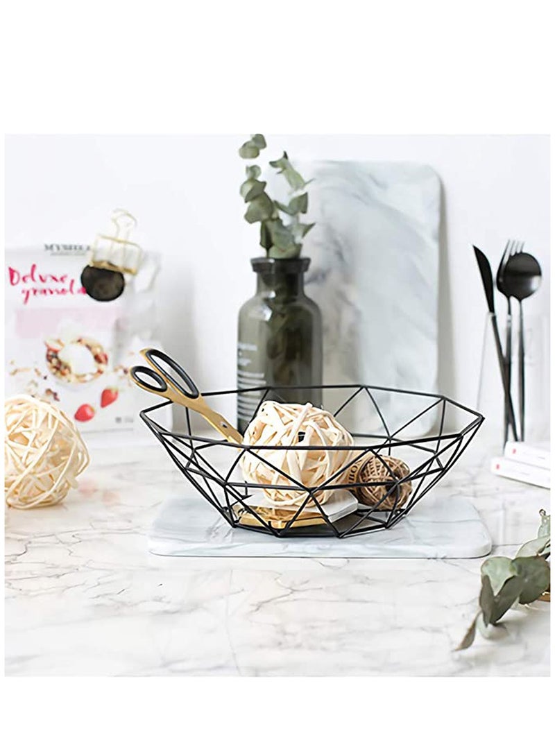 Excefore Metal Wire Fruit Bowl 2 Pack Storage Baskets for Fruit Vegetables Snacks Potpourris for Iron Fruit Storage Baskets for Kitchen Counter Home Decor - Image 4