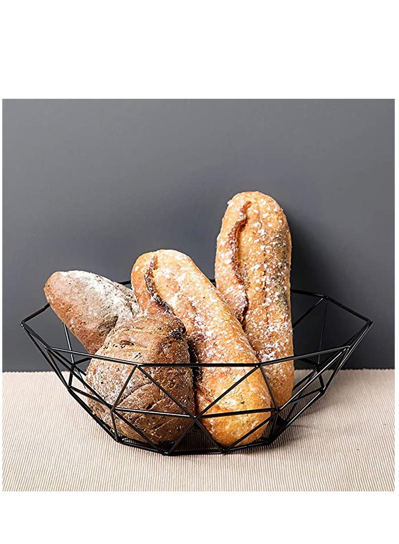 Excefore Metal Wire Fruit Bowl 2 Pack Storage Baskets for Fruit Vegetables Snacks Potpourris for Iron Fruit Storage Baskets for Kitchen Counter Home Decor - Image 3