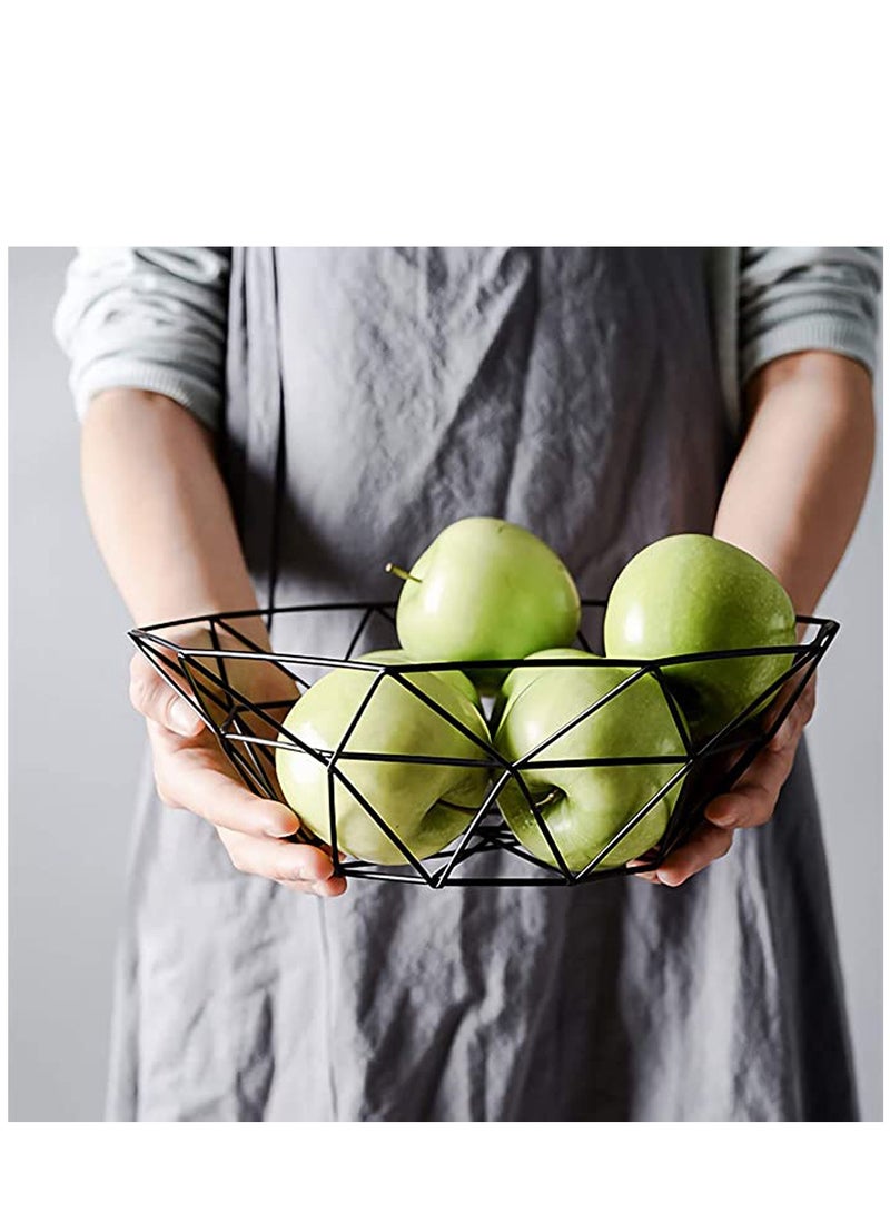 Excefore Metal Wire Fruit Bowl 2 Pack Storage Baskets for Fruit Vegetables Snacks Potpourris for Iron Fruit Storage Baskets for Kitchen Counter Home Decor - Image 5