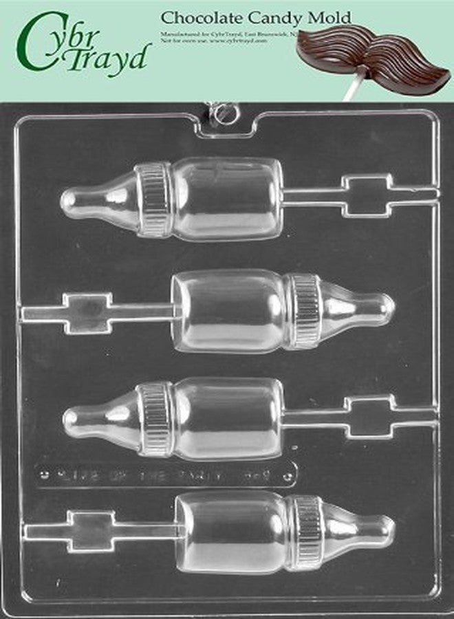 Cybrtrayd Life of the Party Baby Bottle Lolly Baby Chocolate Candy Mold in Sealed Protective Poly Bag Imprinted with Copyrighted Cybrtrayd Molding Instructions