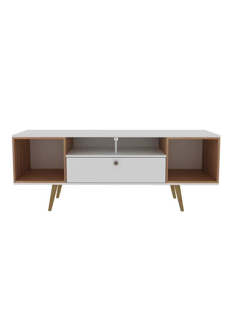 DANUBE HOME وحدة تلفزيون ريبلر حتى 65 بوصة - أبيض عاجي / لوزي  - Image 1