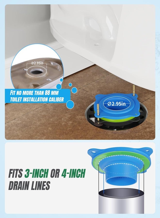 MENNTY Toilet Flange Repair Kit with Flange & Elastic Wax Ring for Toilet Install, Toilet Ring Seal, Rubber Toilet Gasket Seal Replacement Kit Include Hardware Nuts, Washer, Bolts and Bolt Caps - Image 4