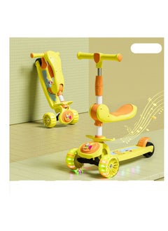 Generic Multifunctional Children's Scooter Pedal Three in One  Baby Can Sit and Ride Flashing Three-Wheel Scooter Toys for Kids  - Image 4