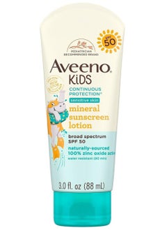 Aveeno Mineral Sunscreen Lotion, Broad Spectrum SPF 50, (88 ml)  - Image 1