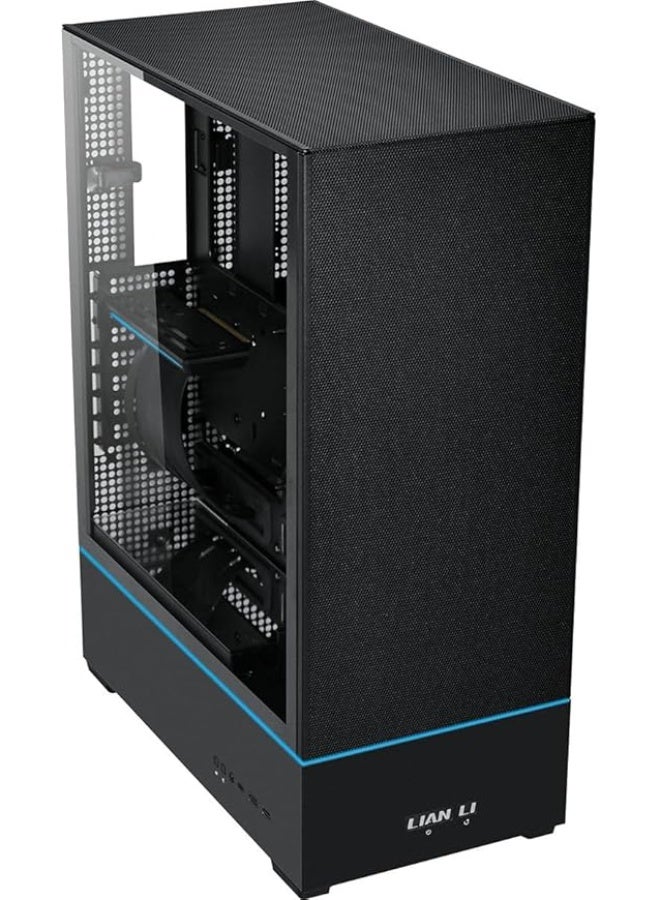 LIAN LI صندوق كمبيوتر صغير ATX زجاج مقسى RGB، أسود - Image 4
