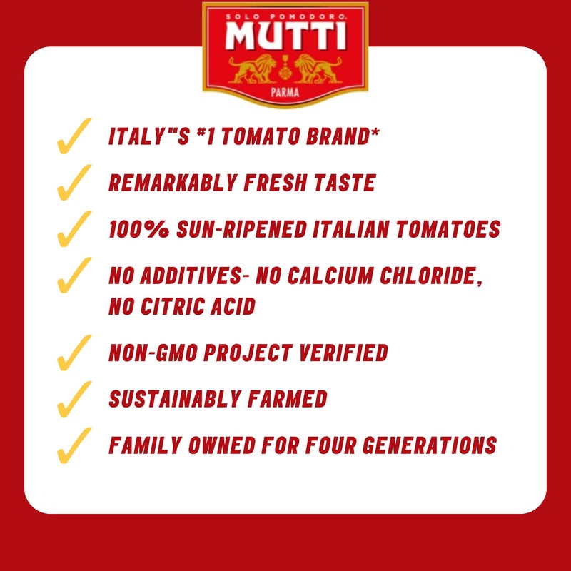 Mutti Pizza Sauce with Basil & Oregano, 14 oz. | 6 Pack | Italy’s #1 Brand of Tomatoes | Fresh Taste for Cooking | Canned Sauce | Vegan Friendly & Gluten Free | No Additives or Preservatives - Image 5