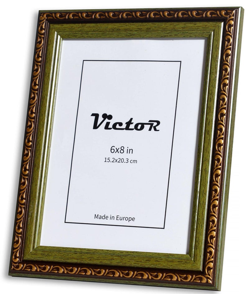VictoR picture frame Chagall 6x8 green brown frame  vintage antique frames with shutterprrof acrylic glass  baroque/antique - Image 3