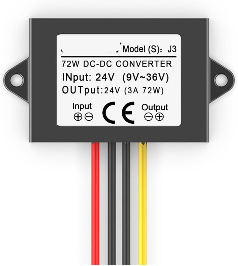 وحدة تحويل منظم الجهد من 24V إلى 24V من نوع DC-DC (مدخل من 9V إلى 36V، خرج من 3A)، محول طاقة بمنظم جهد - Image 4