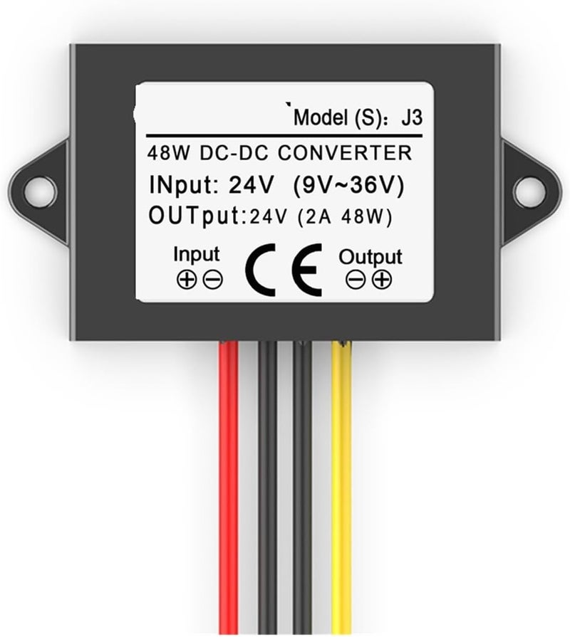 وحدة تحويل منظم الجهد من 24V إلى 24V من نوع DC-DC (مدخل من 9V إلى 36V، خرج من 3A)، محول طاقة بمنظم جهد - Image 3