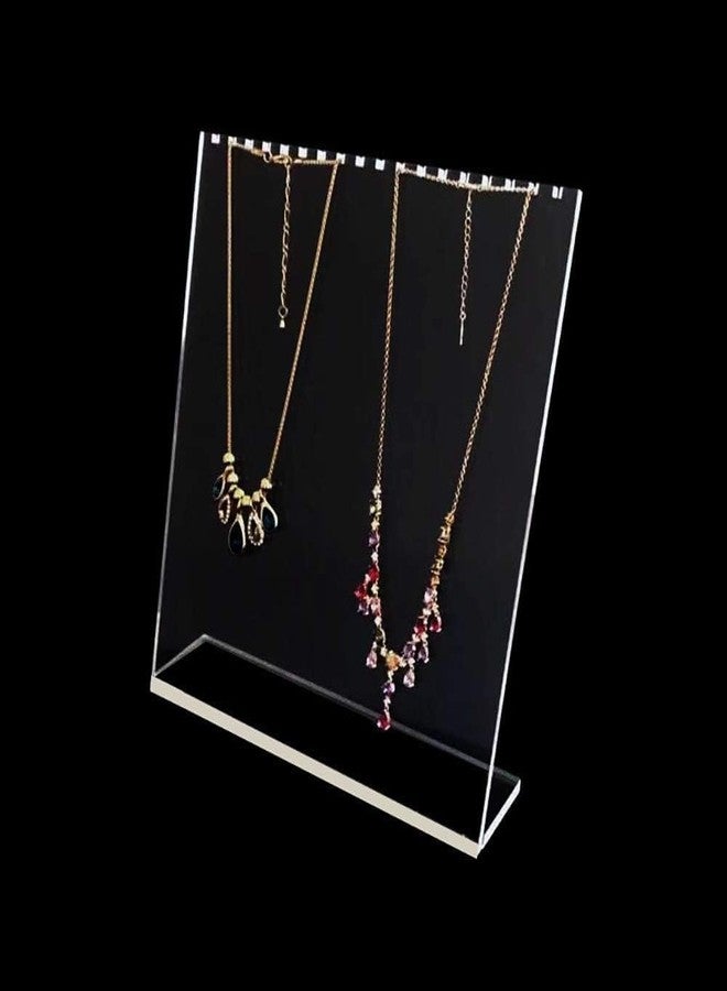 Kd3nesh Premium Acrylic Necklace Display Stand – Modern Minimalist Jewelry Holder for Pendant Sets, Chains & Accessories | Clear Necklace Display Panel for Shop Showcase, Exhibition & Home Décor - Image 3